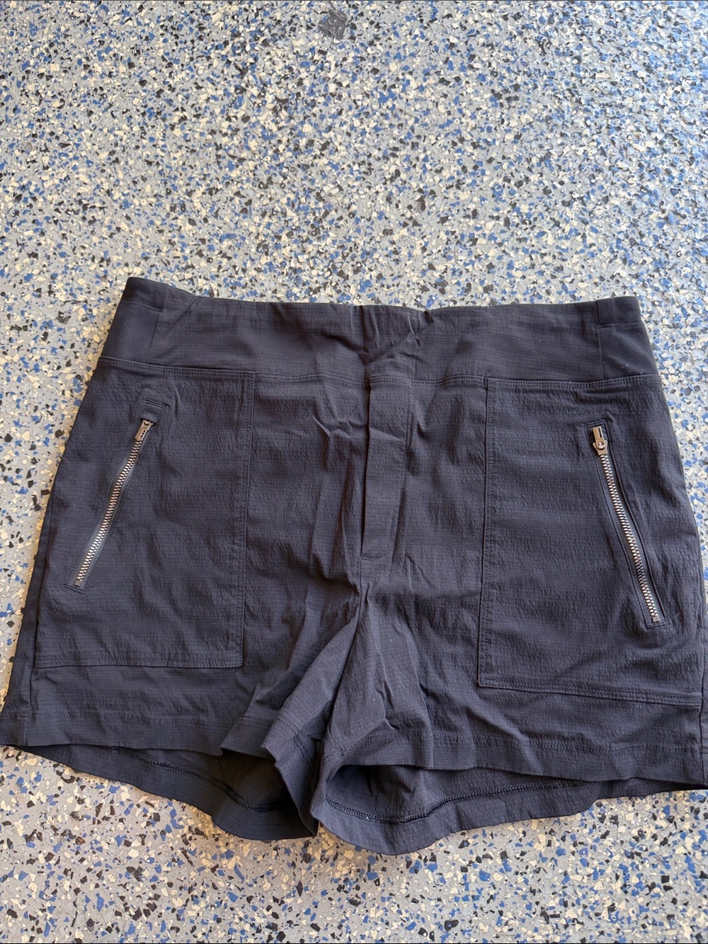 Athleta Black Zip-Pocket Performance Shorts
